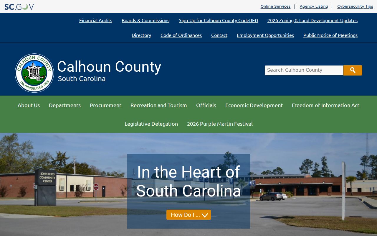 Calhoun County criminal history government records page